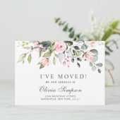 Waterverf Eucalyptus Moving Announcards Aankondiging (Staand voorkant)