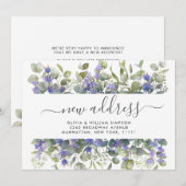 Waterverf Eucalyptus Moving Announge Kaart (Voorkant / Achterkant)