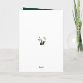 Waterverf Eucalyptus Pine Cone Foliage Business Feestdagen Kaart (Achterkant)