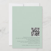 Waterverf Eucalyptus QR-code Sage Weddenschap Kaart (Achterkant)