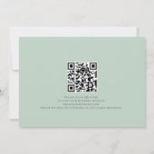 Waterverf Eucalyptus QR codescript Sla de datum op Save The Date (Achterkant)
