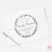 waterverf eucalyptus ronde sticker (Envelop)