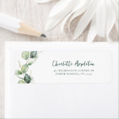 Waterverf Eucalyptus Script Retouradres Etiket (Insitu)