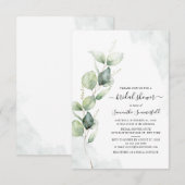 Waterverf Eucalyptus Script Vrijgezellenfeest Kaart (Voorkant / Achterkant)