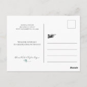 Waterverf Eucalyptus & Succulent Bewaar de datum Briefkaart (Achterkant)