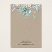 Waterverf Eucalyptus Succulent · Ketting Display Visitekaartje (Achterkant)