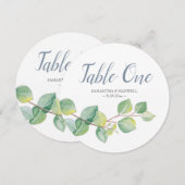 Waterverf Eucalyptus tabelnummer Kaart (Voorkant / Achterkant)