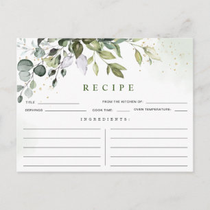 Waterverf Eucalyptus Vrijgezellenfeest Recipcard Briefkaart