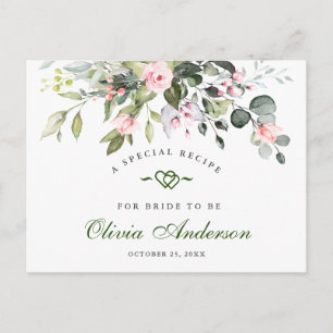 Waterverf Eucalyptus Vrijgezellenfeest Recipcard Briefkaart