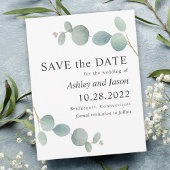 Waterverf Eucalyptus Weddenschap Opslaan Datum Save The Date