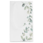Waterverf Eucalyptus Wedding Gift Bag Klein Cadeauzakje (Achterkant)