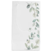 Waterverf Eucalyptus Wedding Gift Bag Klein Cadeauzakje (Voorkant)