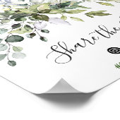 Waterverf Eucalyptus Wedding Hashtag Poster (Hoek)