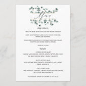 Waterverf Eucalyptus Wedding Menu (Voorkant)