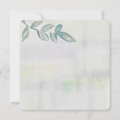 Waterverf Eucalyptus Wreate en roze rozen Kaart (Achterkant)