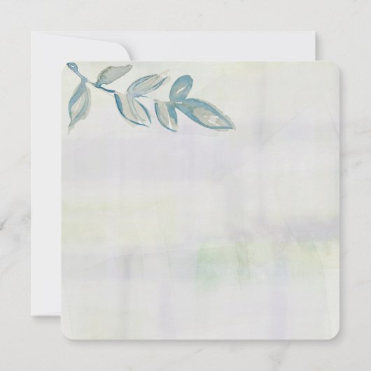 Waterverf Eucalyptus Wreate en roze rozen Kaart (Achterkant)