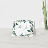 Waterverf Eucalyptus Wreath Weddenschap Hartelijk  Bedankkaart (Voorkant)