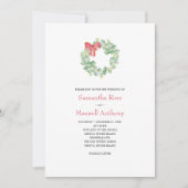 Waterverf Eucalyptus Wreath Wedding Kaart (Voorkant)