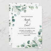 Waterverf eucalyptusbladeren (Voorkant / Achterkant)