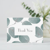 Waterverf Eucalyptusbladeren Bedankkaart (Staand voorkant)