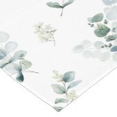 Waterverf eucalyptusbladeren korte tafelloper (Hoek)