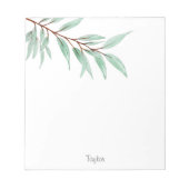 Waterverf Eucalyptusbladeren Notitieblok (Voorkant)