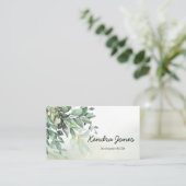 Waterverf Eucalyptusbladeren Visitekaartje (Staand voorkant)