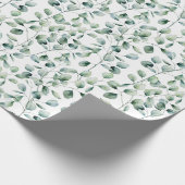 Waterverf Eucalyptuspatroon Cadeaupapier (Hoek)