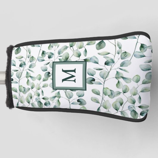Waterverf Eucalyptuspatroon Golfheadcover (Voorkant)