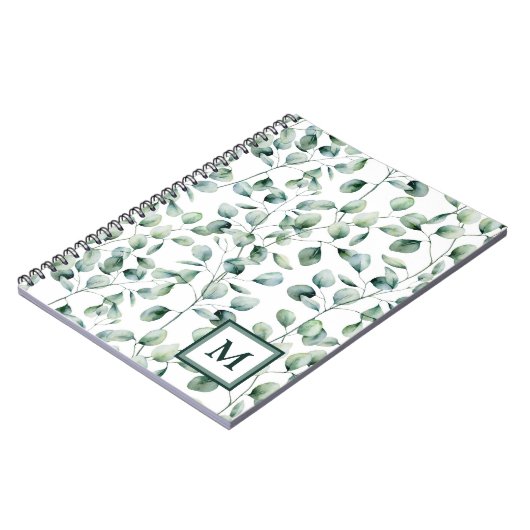 Waterverf Eucalyptuspatroon Notitieboek (Linkerzijde)