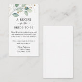 Waterverf Eucalytpus Shower Recipe Request  Informatiekaartje (Voorkant / Achterkant)