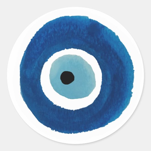 Waterverf Evil Eye (Nazar) Sticker (Voorkant)