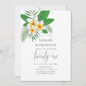 Waterverf Exotic Aloha Luau 21ste verjaardag Kaart (Voorkant)