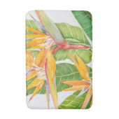 Waterverf exotische bloemen badmat (Voorkant Verticaal)