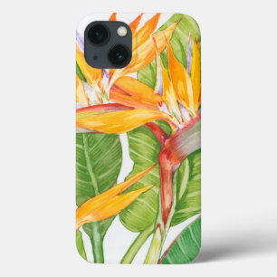 Waterverf exotische bloemen iPhone 13 hoesje