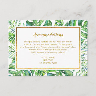 Waterverf Exotische Planten Details Kaart