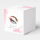 Waterverf Eye Brushstroke Blush Pink Dank u QR Bedankdoosjes (Voorkant Zijde)