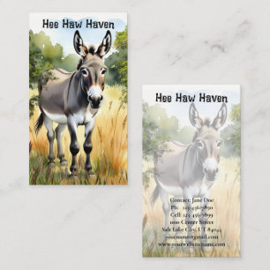 Waterverf Ezel Burro Habitat Visitekaartjes