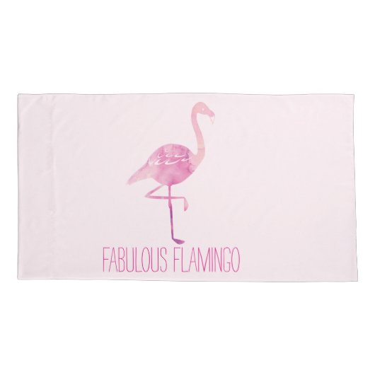 Waterverf Fabulous Flamingo Reversible Pillow Kussensloop (Achterkant)