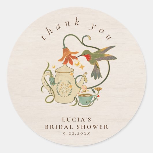 Waterverf Faecore bloementheefeest dank u Ronde Sticker (Voorkant)