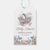 Waterverf Fairy Baby Kinderwagen Douche Cadeaulabel (Voorkant)