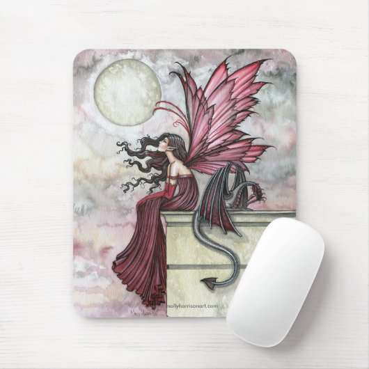 Waterverf Fairy Dragon Art Mousepad Muismat (Met muis)
