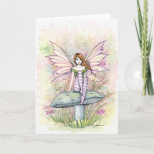 Waterverf Fairy Illustratie Little Spring Fae Kaart