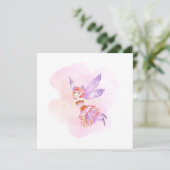 Waterverf Fairy Invitation Kaart (Staand voorkant)