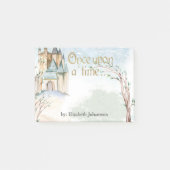 Waterverf Fairy Tale Castle in het bos Post-it® Notes (Voorkant)