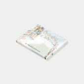 Waterverf Fairy Tale Castle in het bos Post-it® Notes (Schuin)