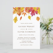 Waterverf Fall verlaat herfstbruiloft (Staand voorkant)