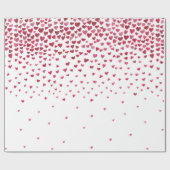 Waterverf Falling Hearts Valentijnsdag Cadeaupapier (Vlak)