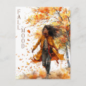 Waterverf Falling Leaves Herfst Mood Briefkaart (Voorkant)