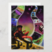 waterverf fantasie kunst krijger geheime dimensies (Voorkant / Achterkant)